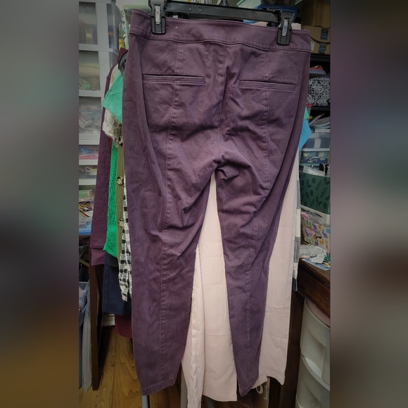 Loft Outlet Deep Purple Skinny Ankle Petite Pants 6P - Picture 2 of 5